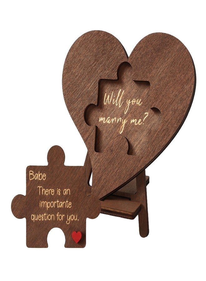 Dvehdbay Will You Marry Me Puzzle - Will You Marry Me Sign, Wedding Proposal Ideas Surprise Engagement Proposal Wooden Sign (Marry Me Puzzle) - Image 1